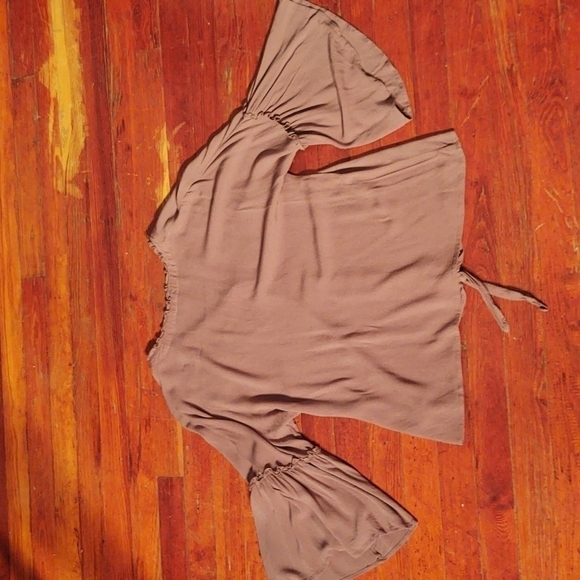 Democracy Olive Green Beaded Embroidered Paisley Design Blouse Sz S - Picture 6 of 7